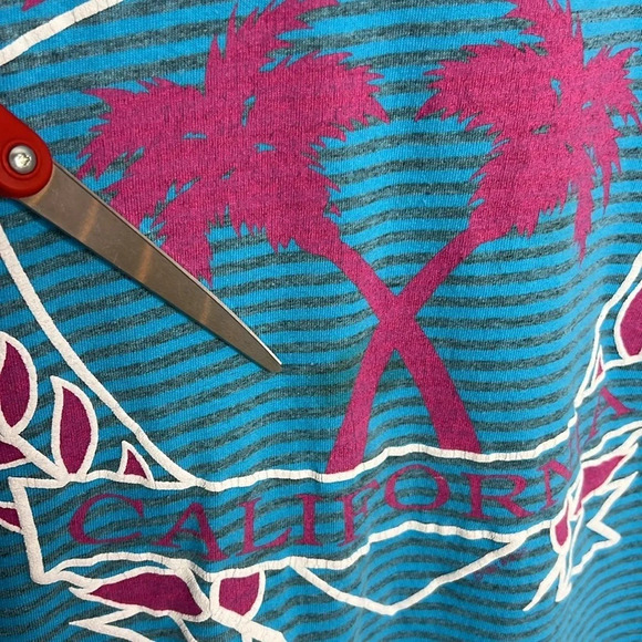 Vintage Single Stitch 90s Palm Springs California Graphic Spell Out T Shirt - Picture 3 of 13